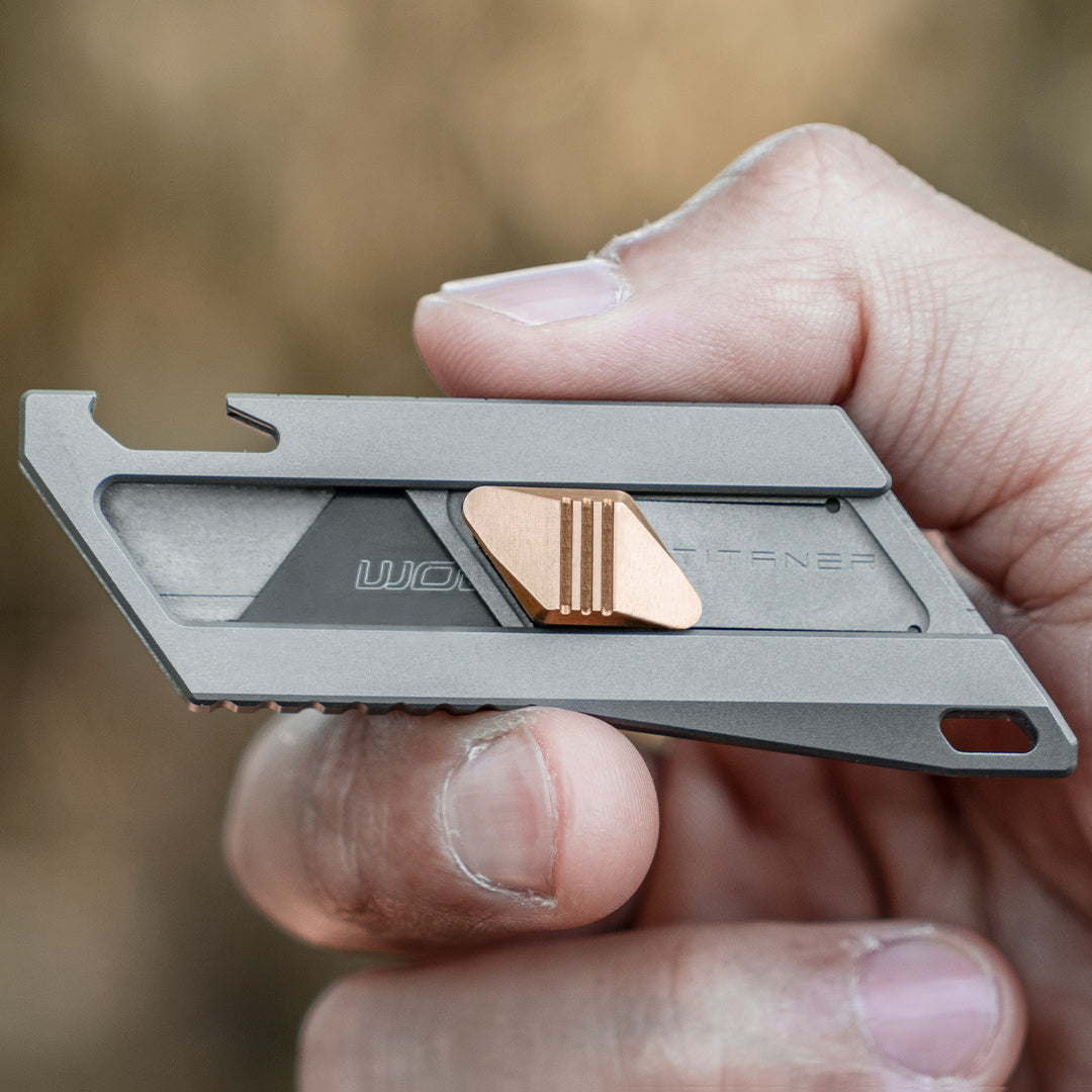 Cuchillo Utilitario EDC Mini Retráctil de Titanio