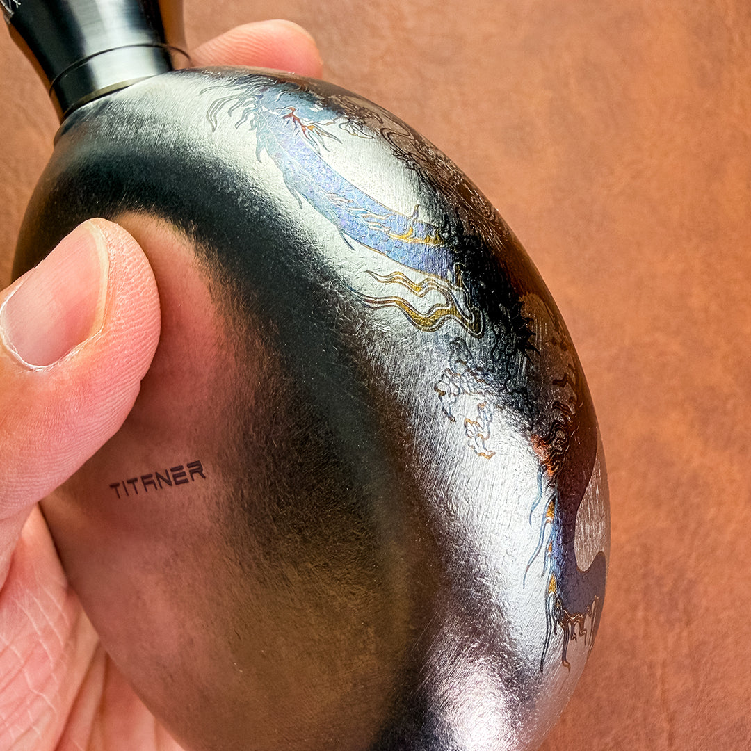 World Premiere Colored Titanium Hip Flask Bottle - B-Grade Collection