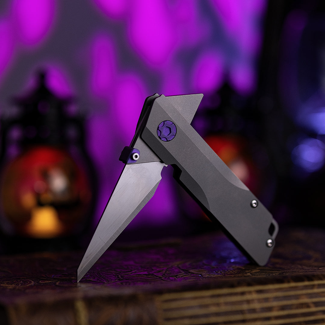 Patterned Raven 1.0 Pro : Titanium Utility Folding knife