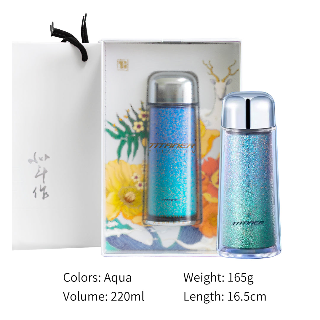 Ice-crystal Pure Titanium Water Bottle