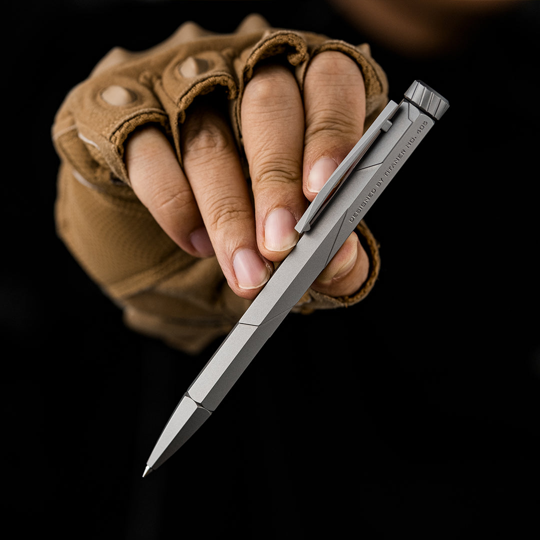 Nether Pillar: Hand Carved Titanium CNC Machined EDC Pen【Limited 30 Pcs】