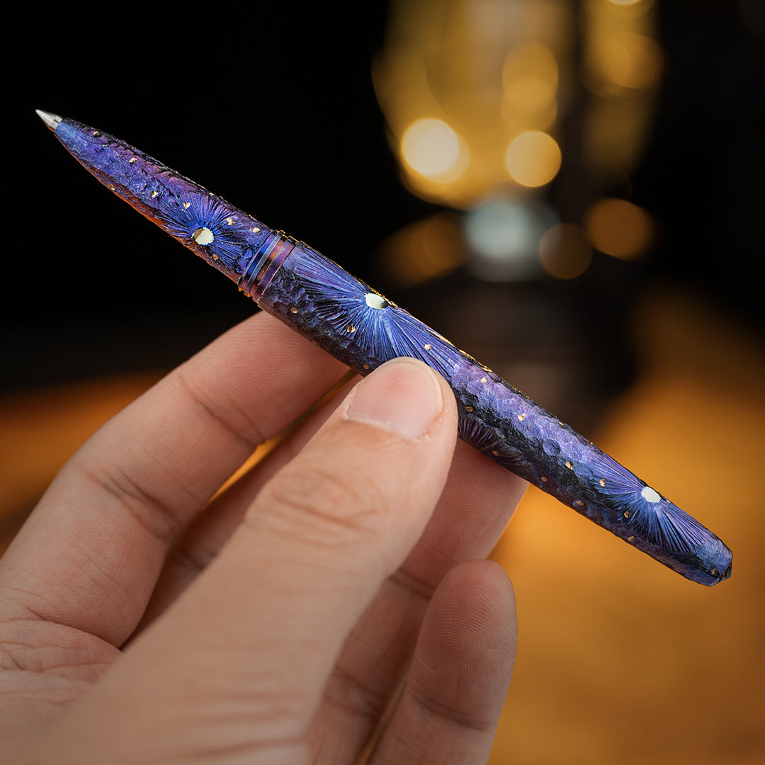 Blue Meteor Titanium Tactical Ballpoint Pen