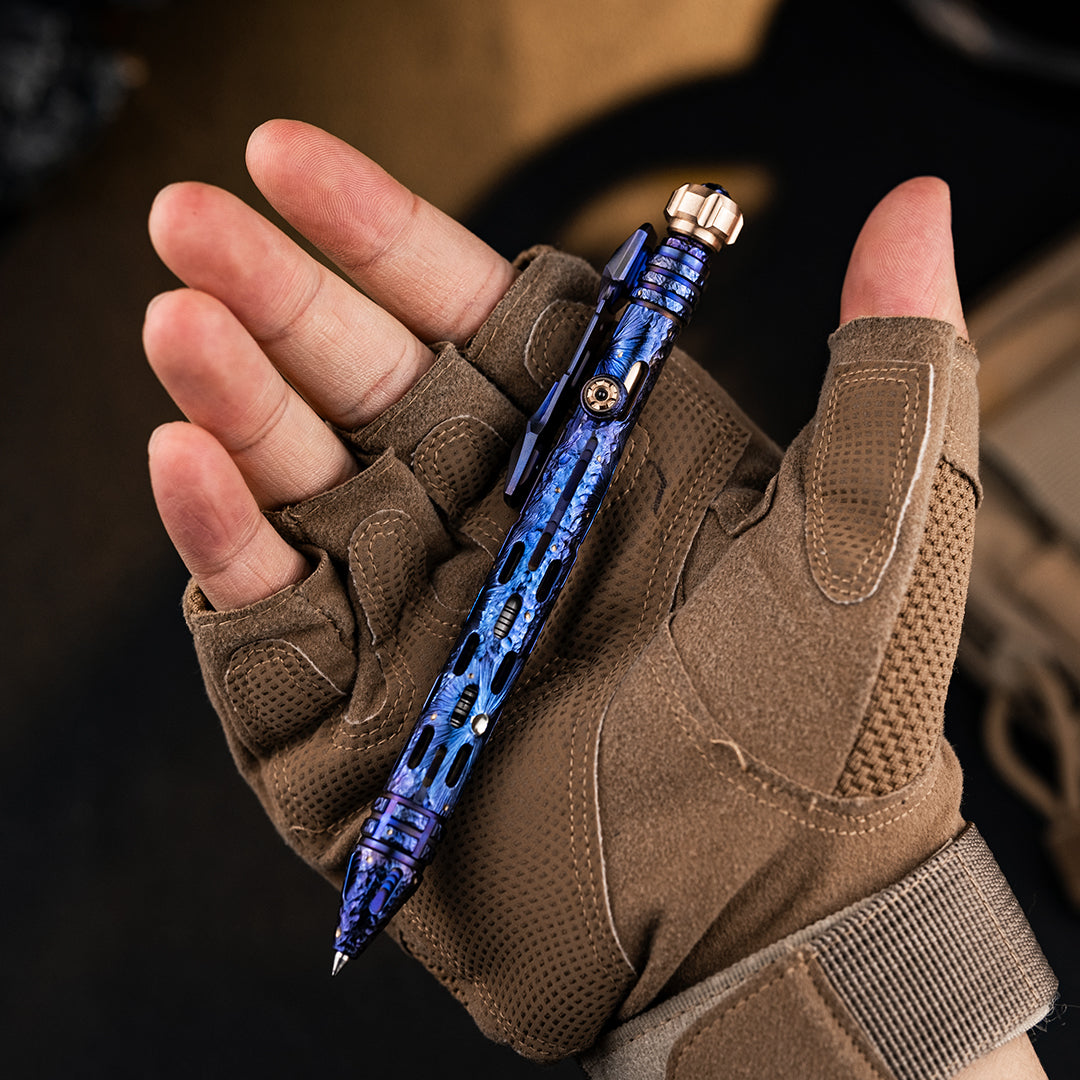 Blue Meteor Titanium Tactical Bolt-Action Pen(Limited 50 pcs)
