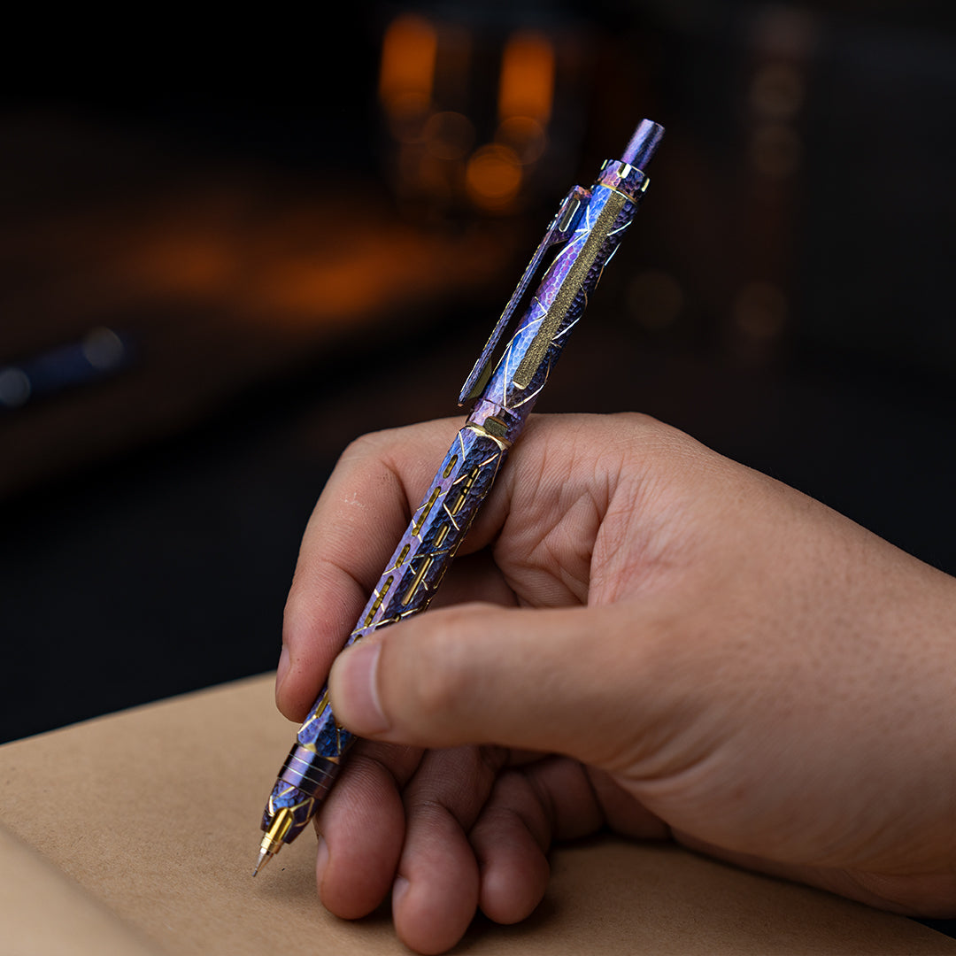 Hand-carved Ti-Chi Click Pencil