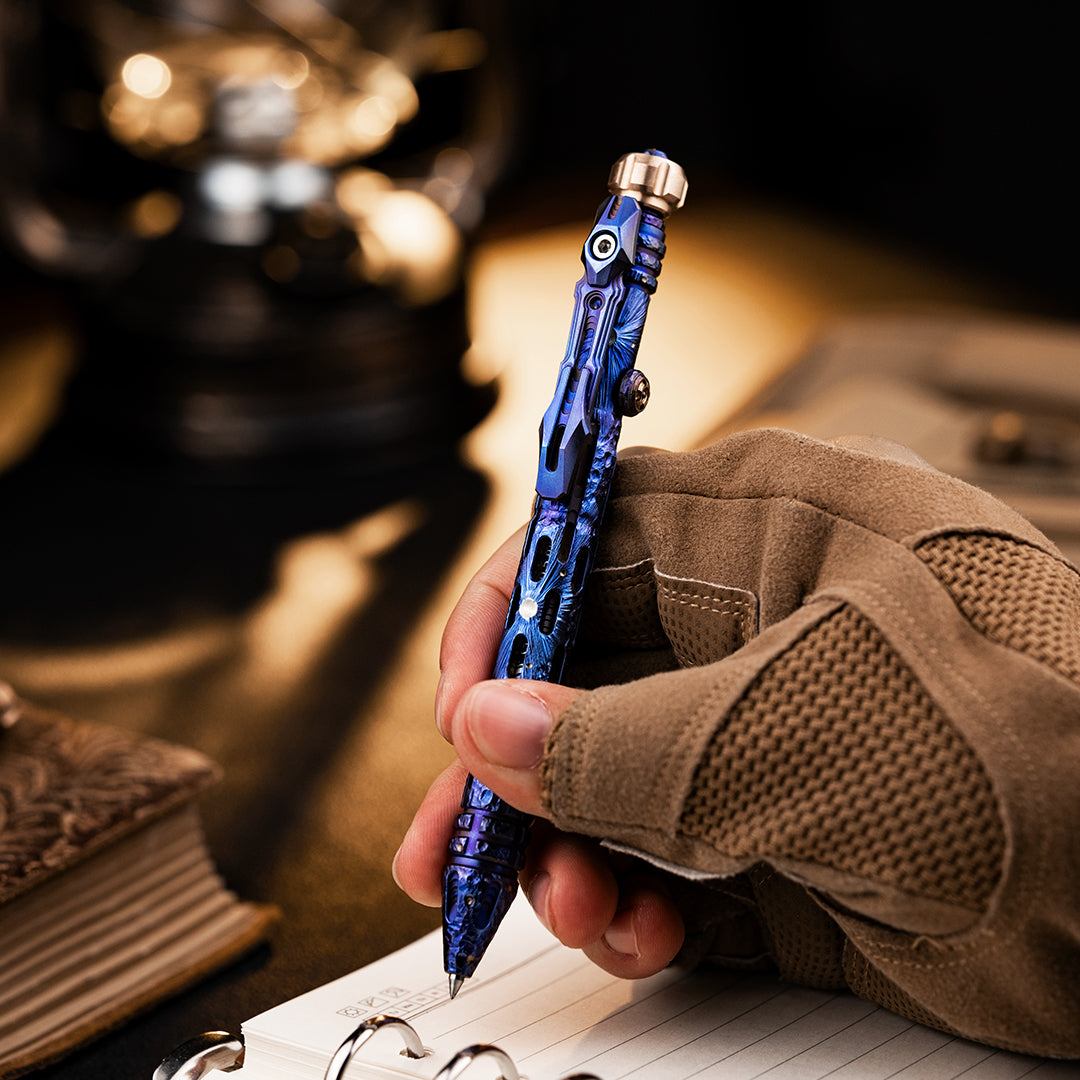 Blue Meteor Titanium Tactical Bolt-Action Pen(Limited 50 pcs)