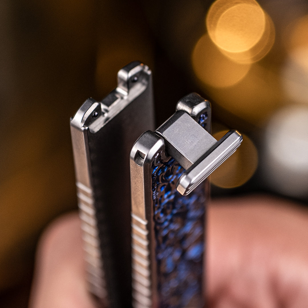 Skull: Engraved Titanium Folding Saw【Limited 20 Pcs】