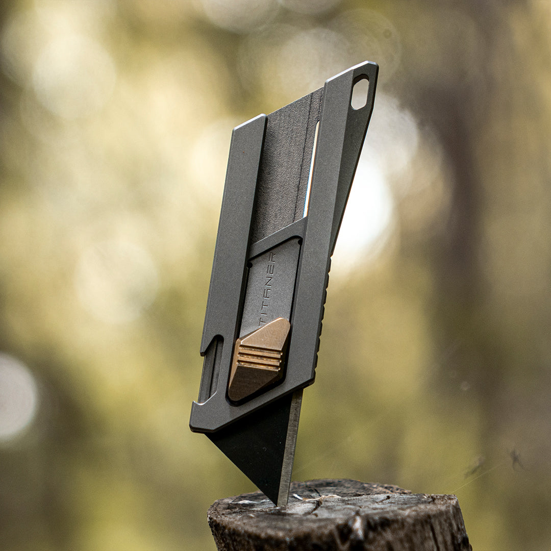 Cuchillo Utilitario EDC Mini Retráctil de Titanio