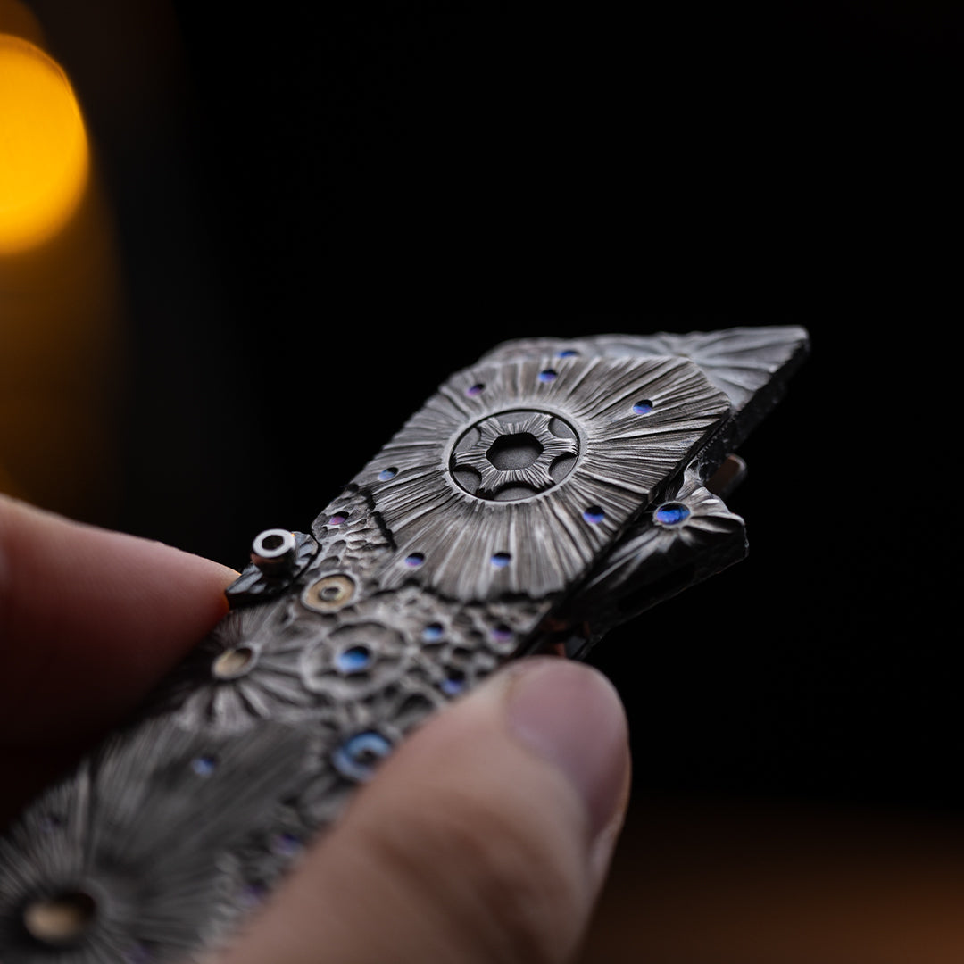Obsidian Meteor Raven Titanium Utility Folding knife(Limited 30 pcs)