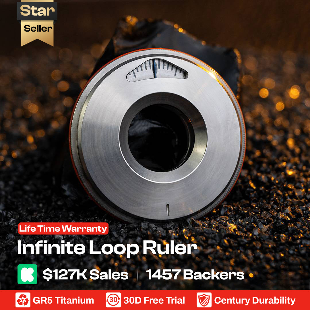 Tiroler 2.0: Titanium Curve Measure Ring