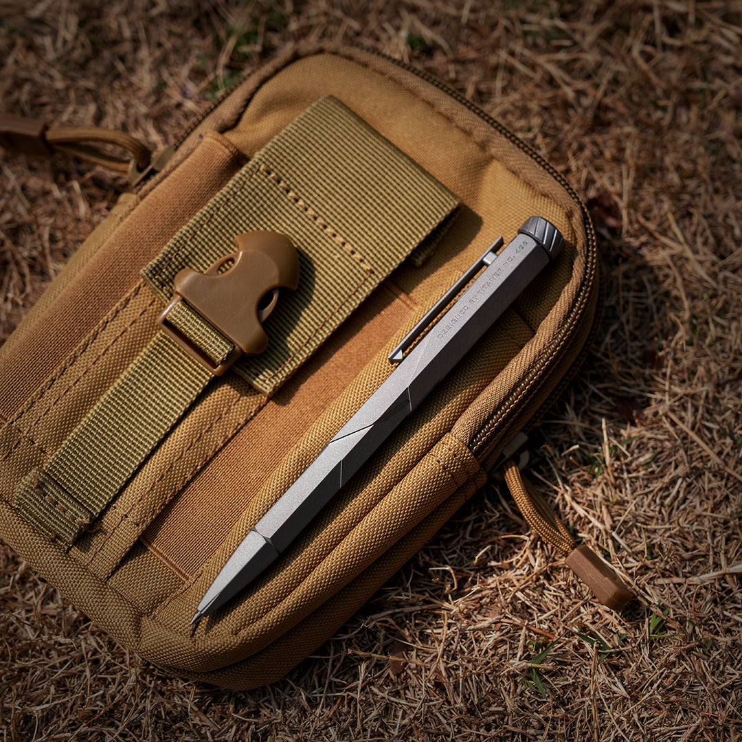 Nether Pillar: Hand Carved Titanium CNC Machined EDC Pen【Limited 30 Pcs】