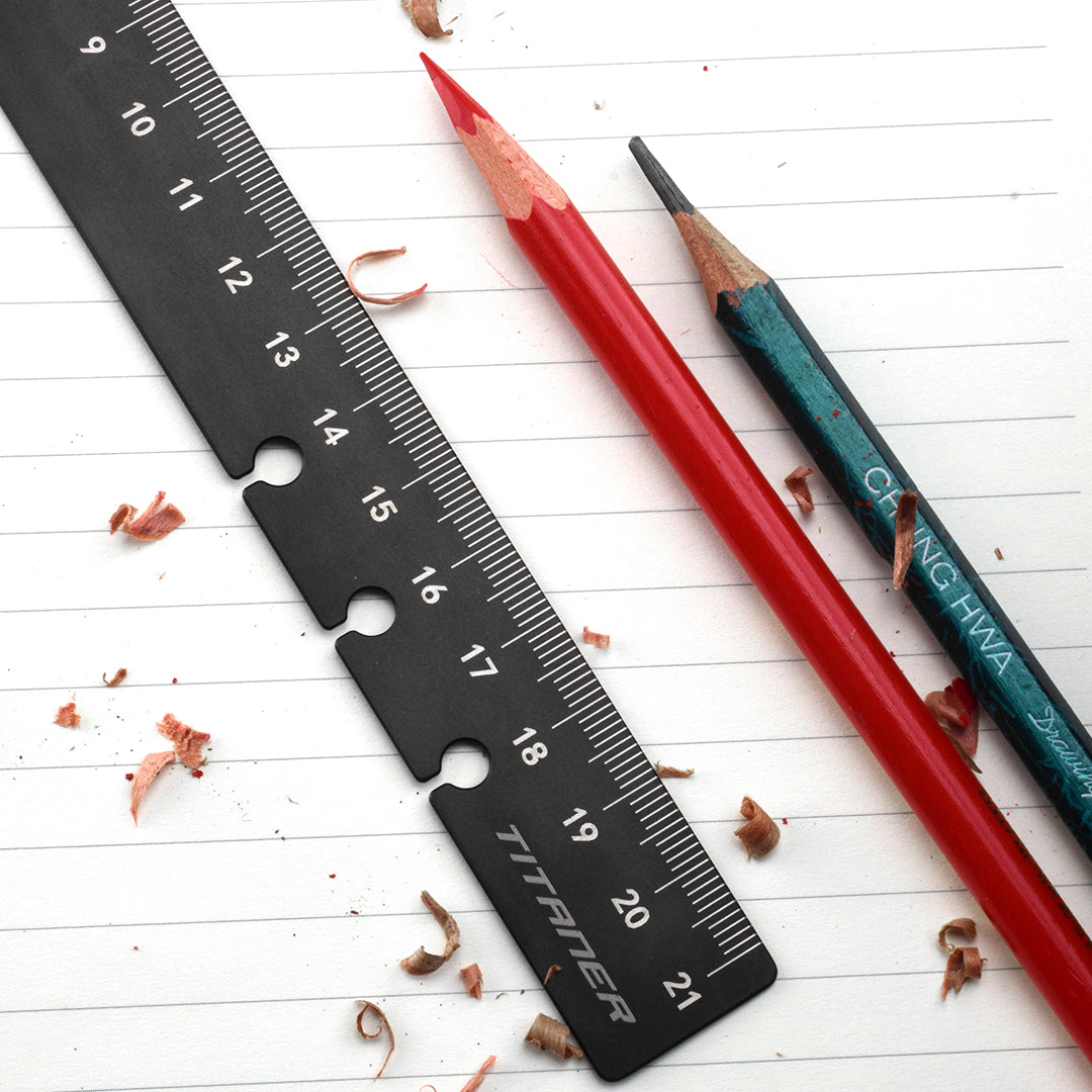 Dual-sided Ti Bookmark/Ruler