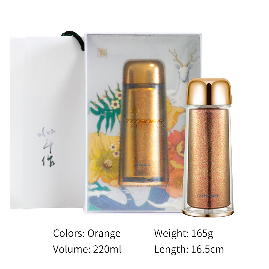 Ice-crystal Pure Titanium Water Bottle