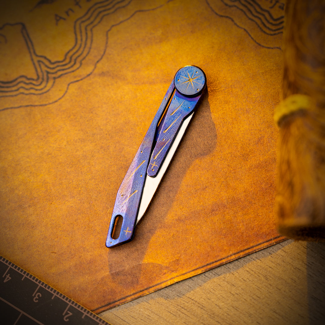 Falcon 1.0 Micro Cutter: Titanium Utility Mini Folding Cutter
