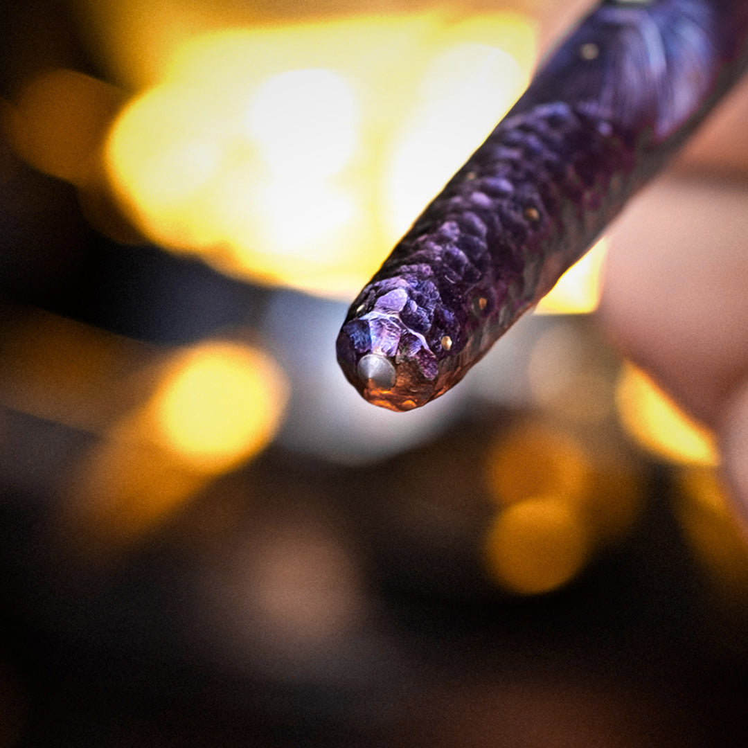 Blue Meteor Titanium Fountain Pen