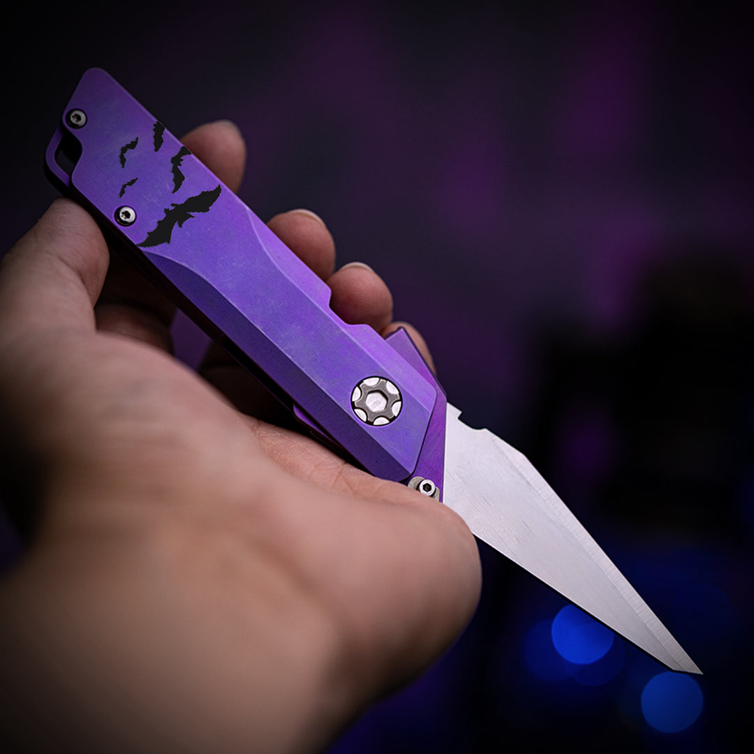 Patterned Raven 1.0 Pro : Titanium Utility Folding knife