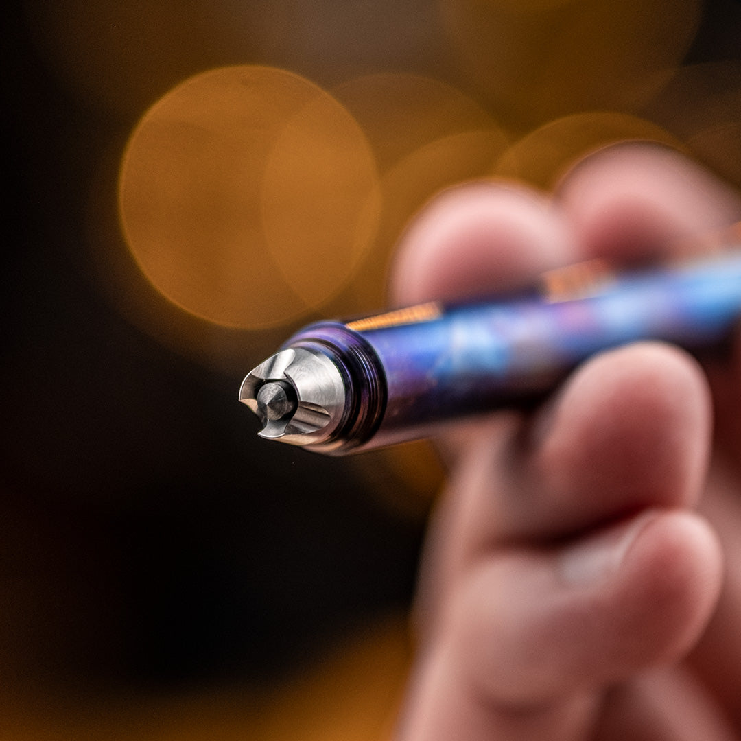 Hand-Carved Titanium Fountain Pen