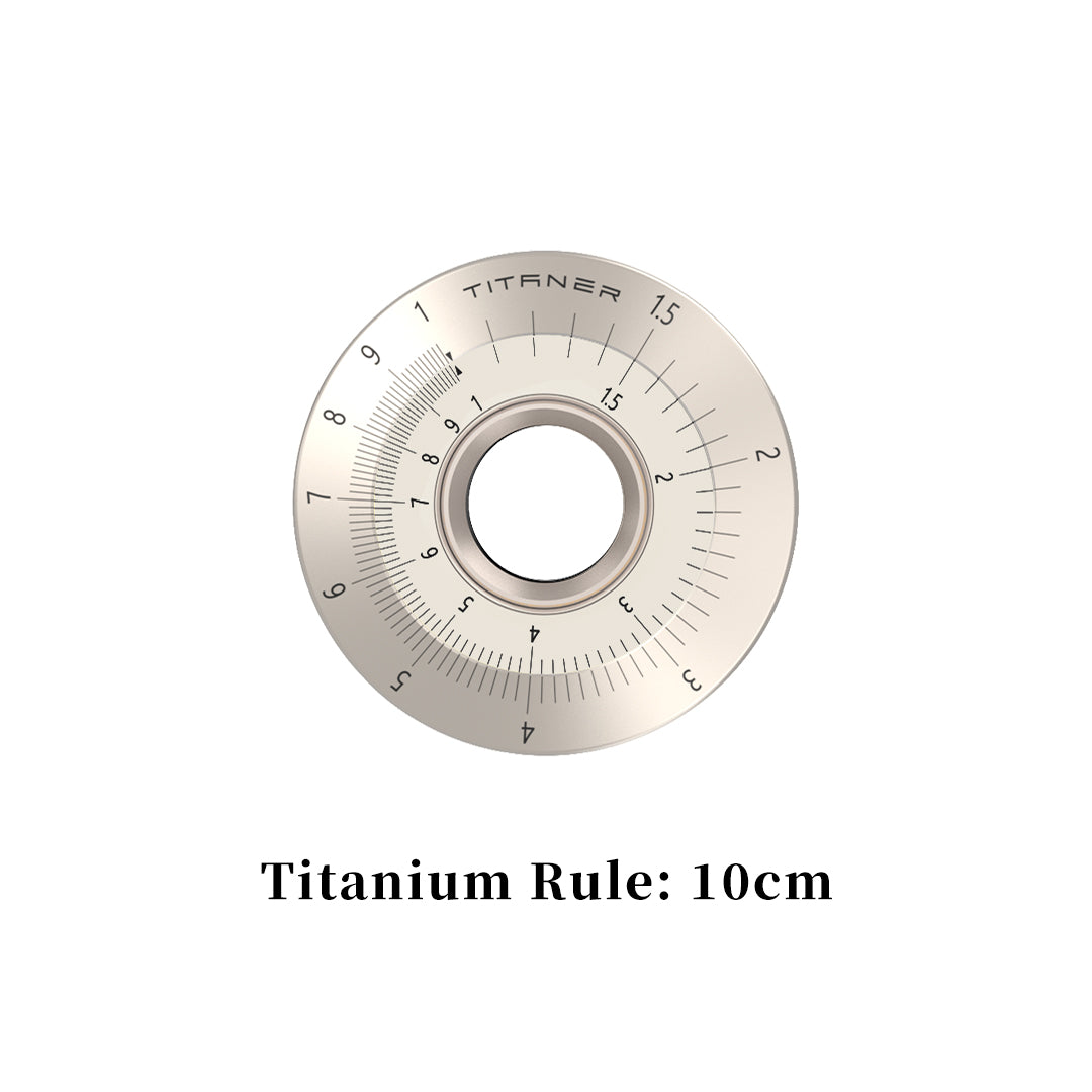 Mini-Rechenschieber für Kurvenmaß aus Titan