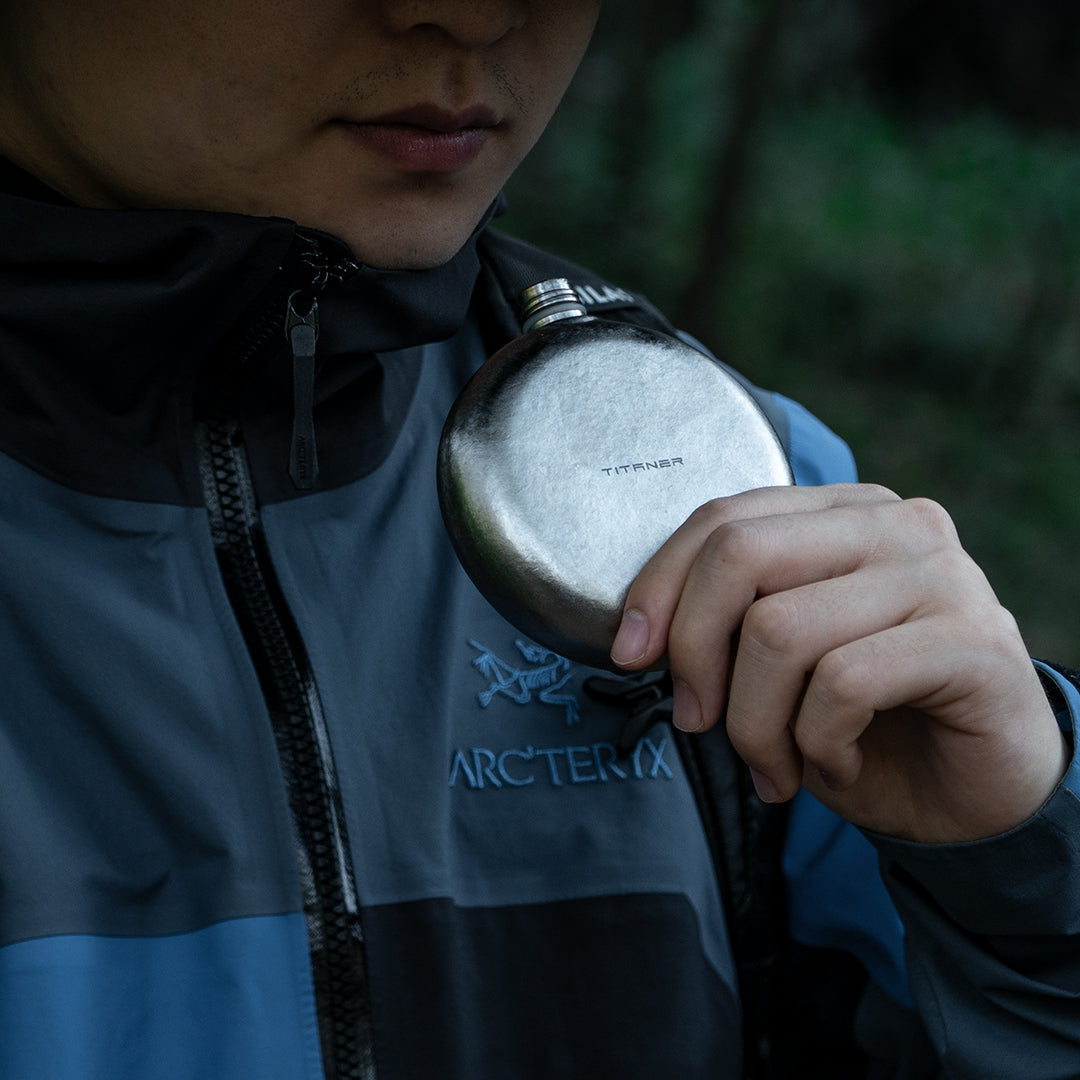 Portable Titanium Hip Flask Bottle