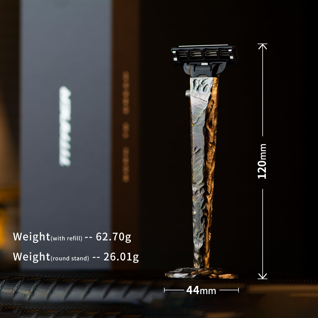 Stone-Sculpted Titanium 3-layer Razor
