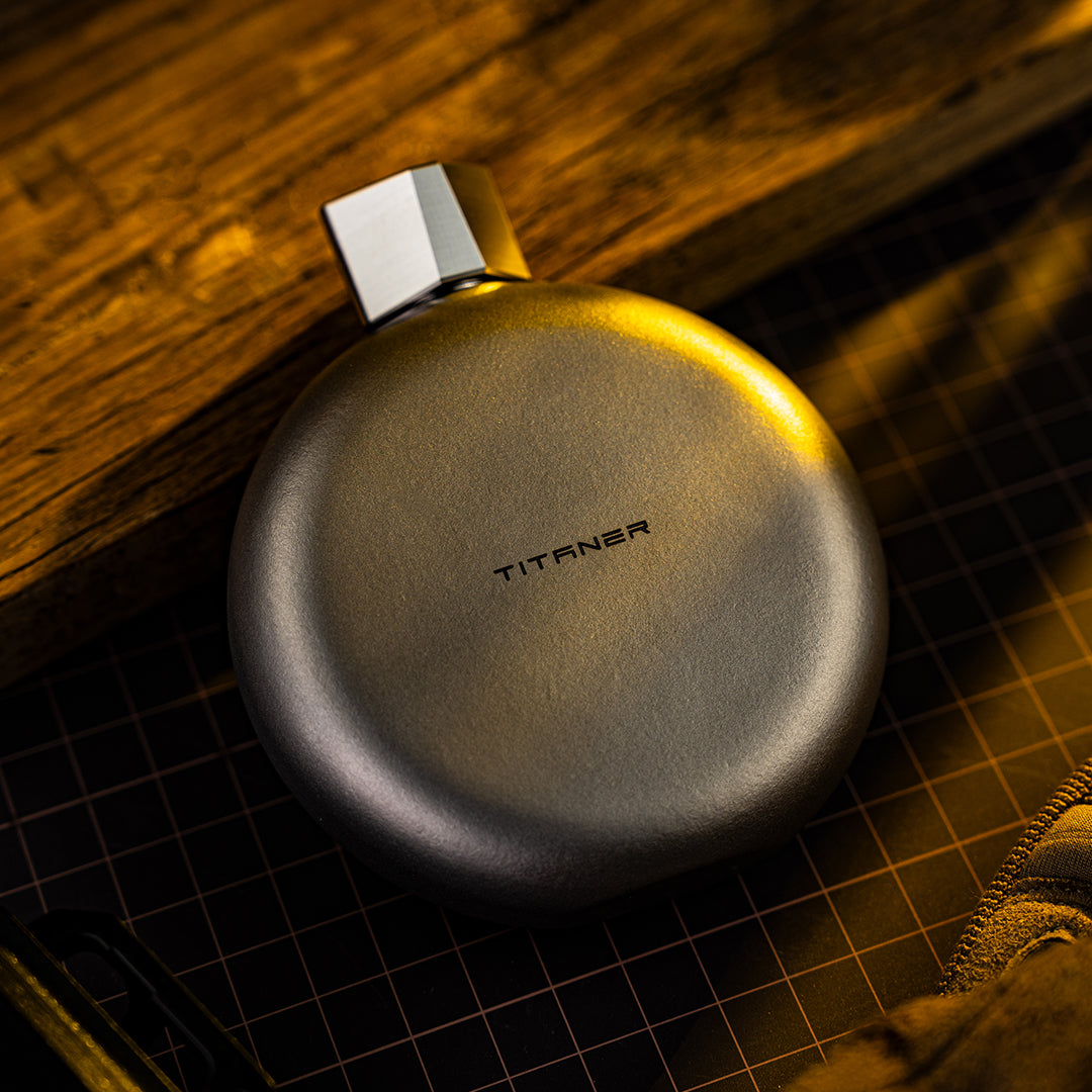Portable Titanium Hip Flask Bottle