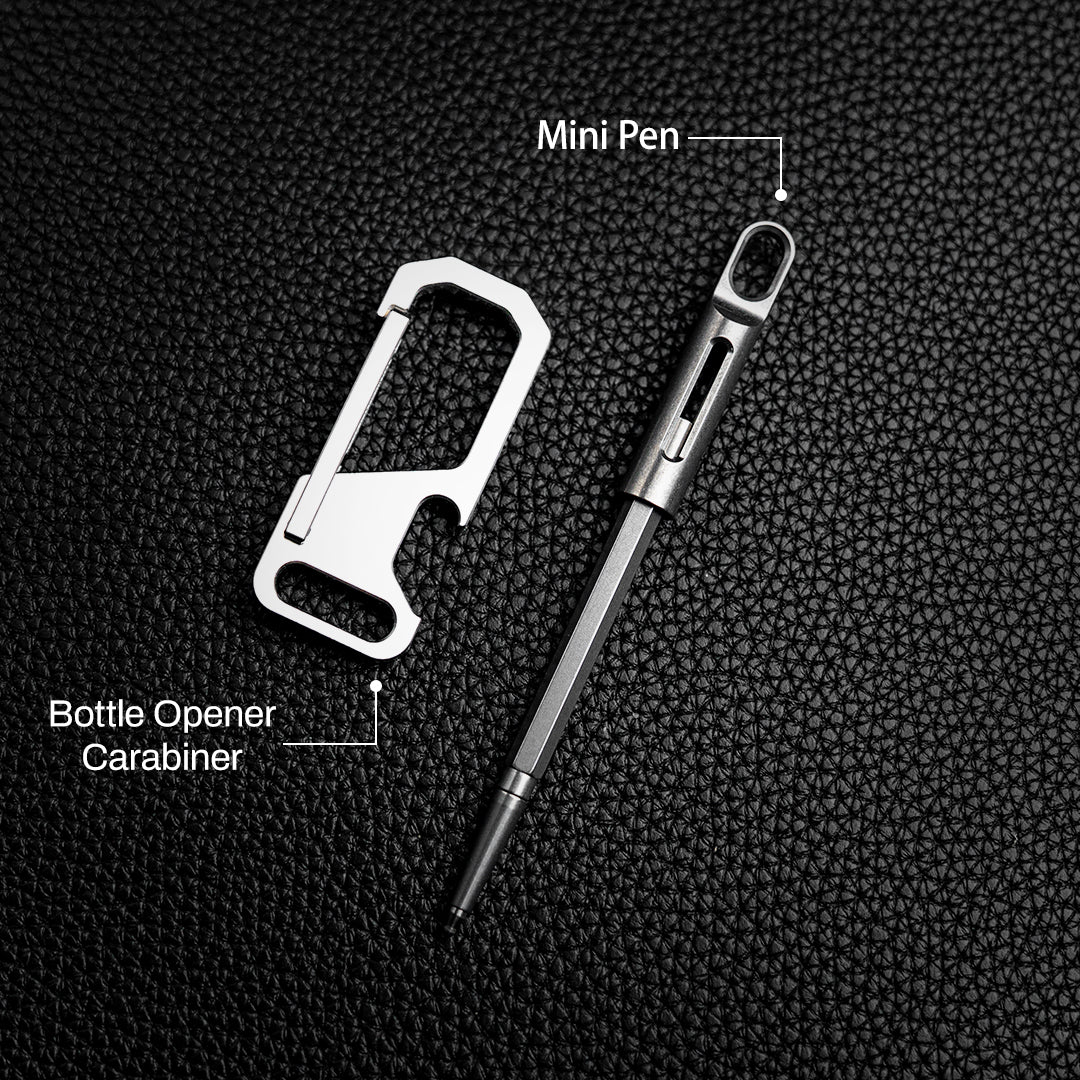 Titanium Bottle Opener Carabiner