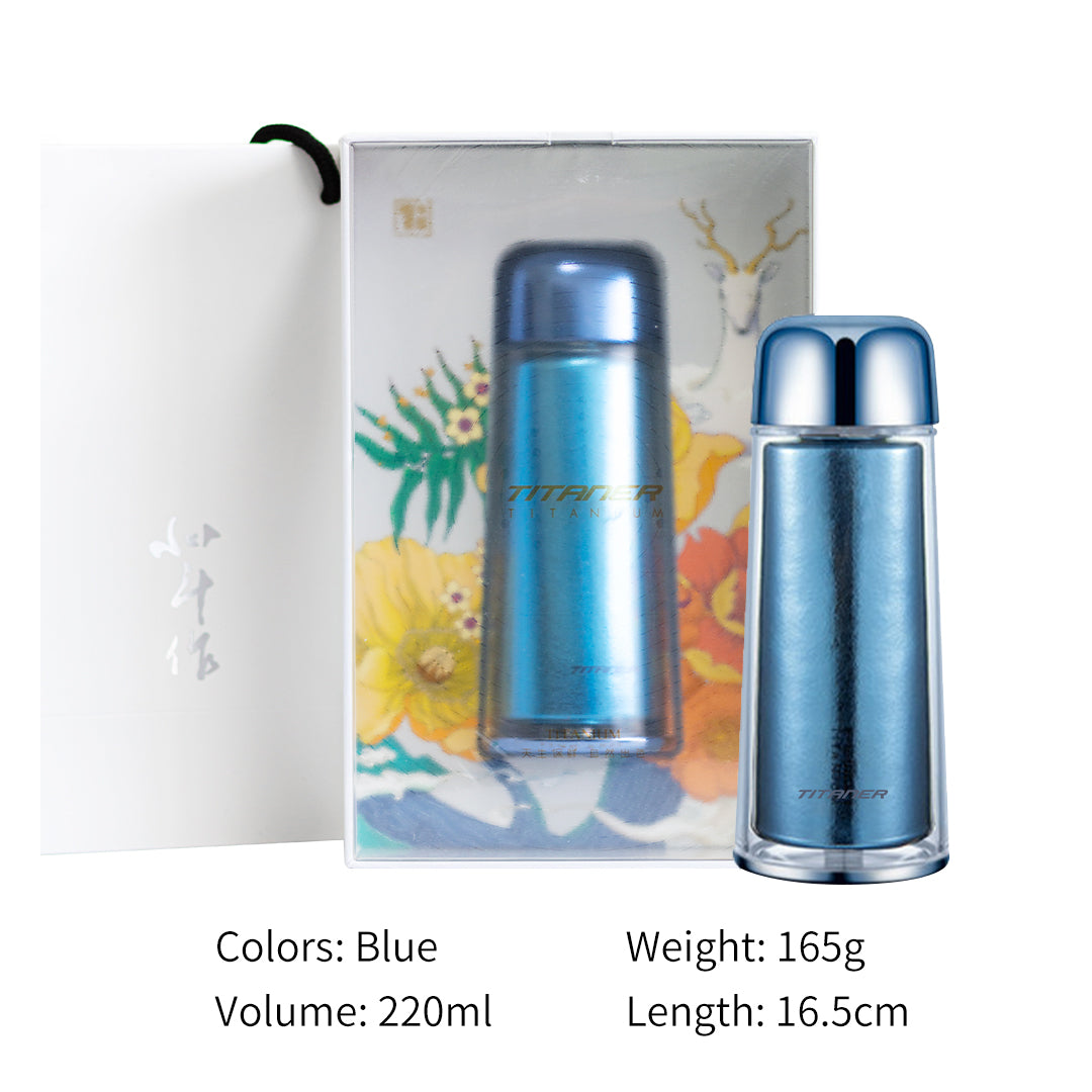Ice-crystal Pure Titanium Water Bottle