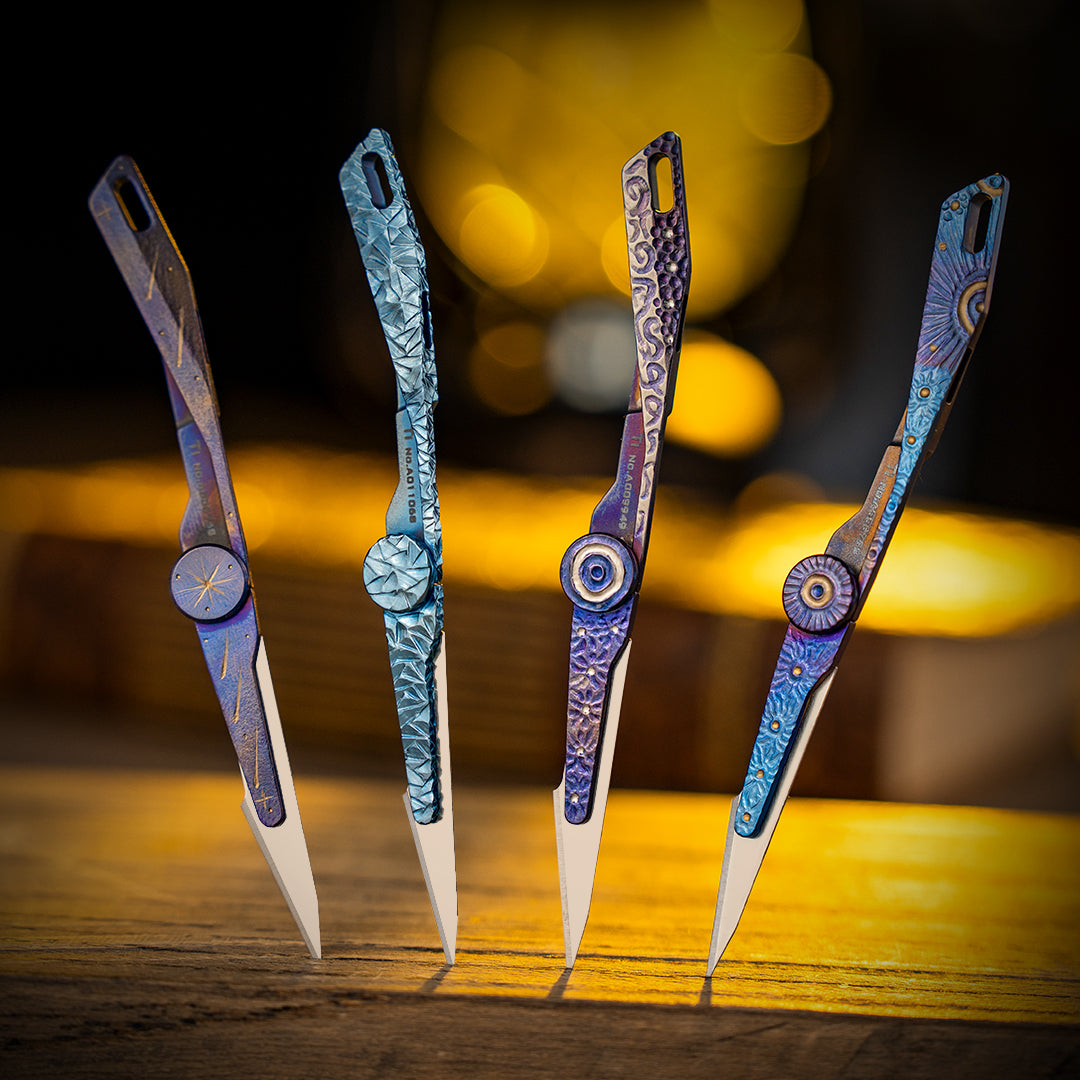 Falcon 1.0 Micro Knife: Titanium Utility Mini Folding Knife