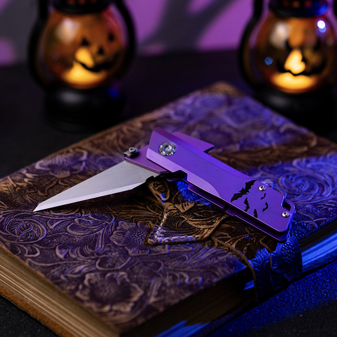 Patterned Raven 1.0 Pro : Titanium Utility Folding knife