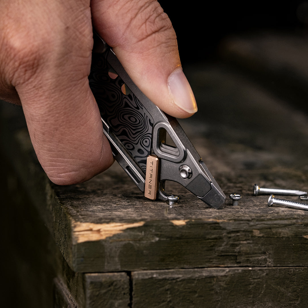 Cuchillo portátil múltiple de seguridad de titanio