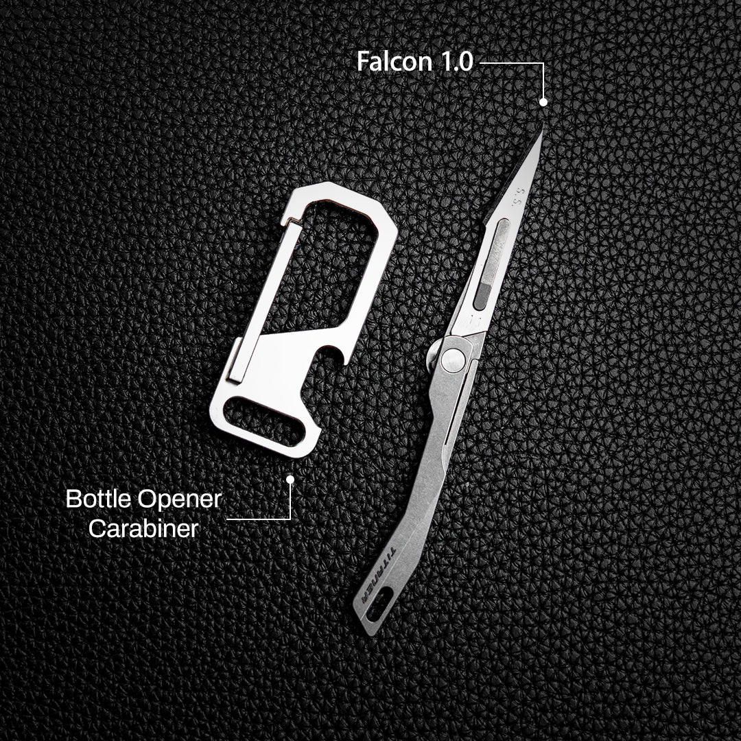 Titanium Bottle Opener Carabiner