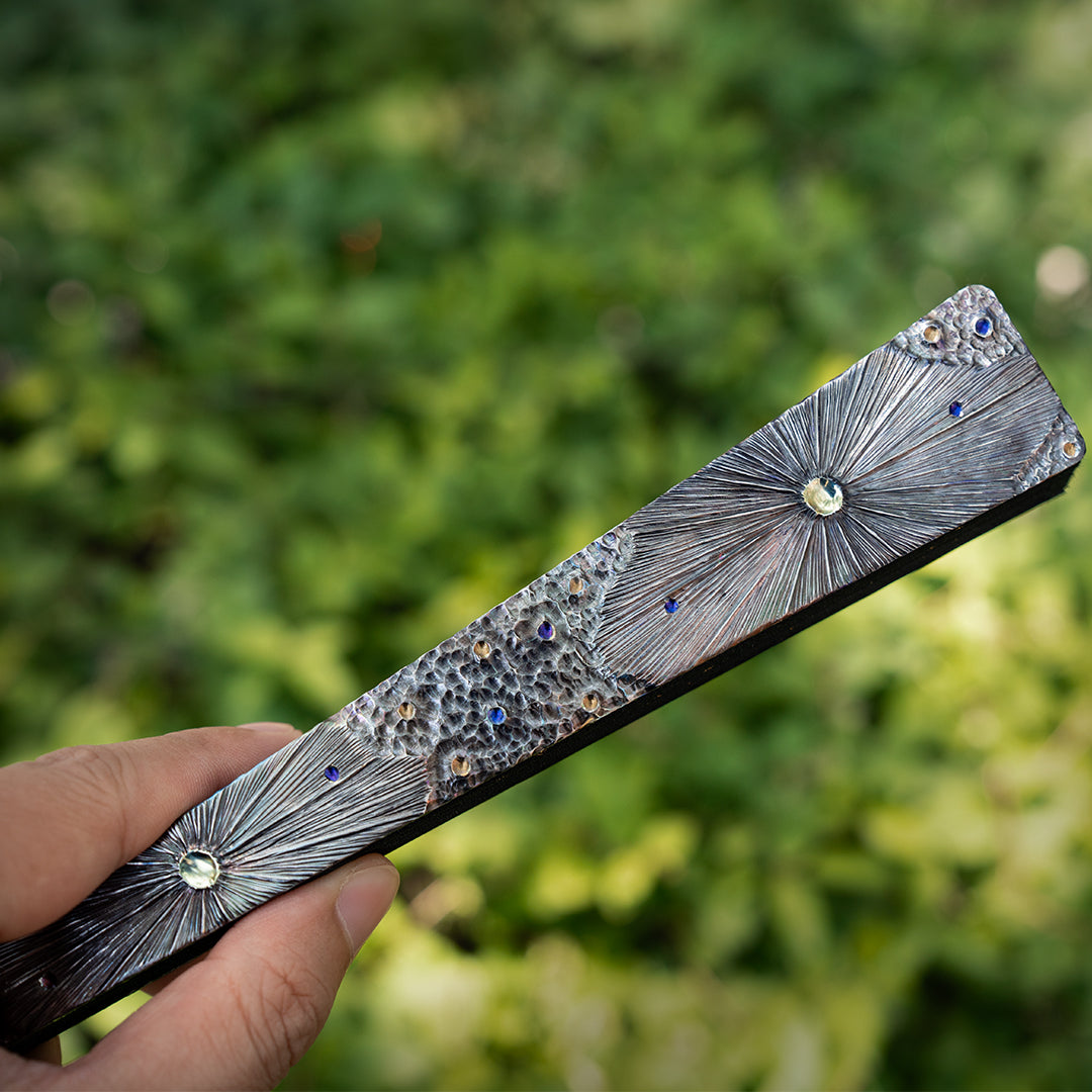 BuRan: Obsidian Meteor Titanium Folding Fan
