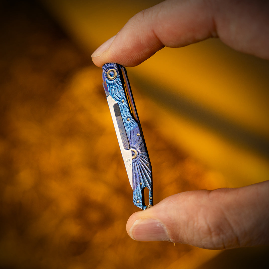 Hand-carved Falcon 1.0 Micro Knife