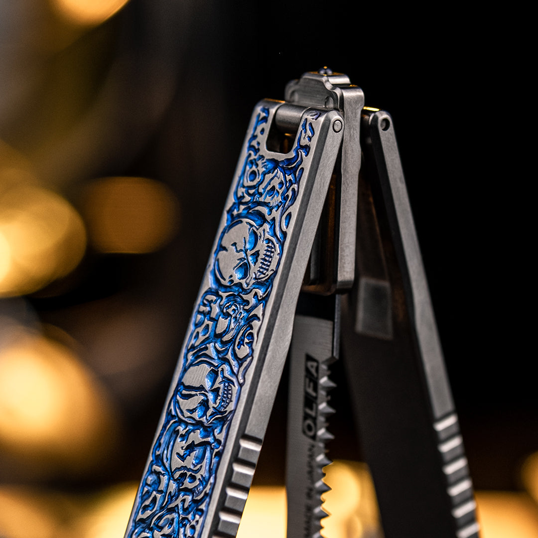 【Final Flash 2025】Skull: Engraved Titanium Folding Saw【Only 1 In Stock】
