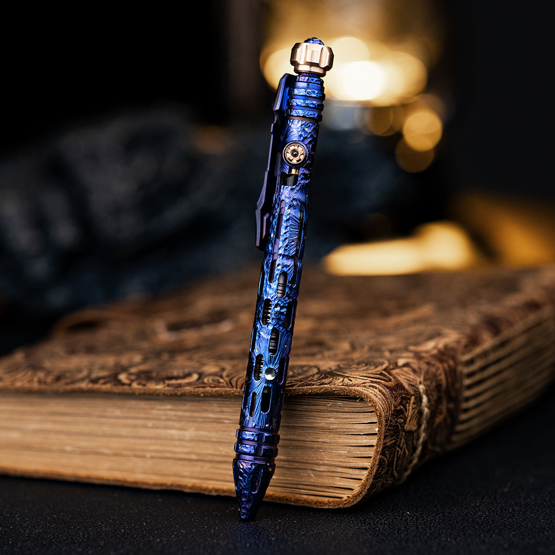Blue Meteor Titanium Tactical Bolt-Action Pen(Limited 50 pcs)