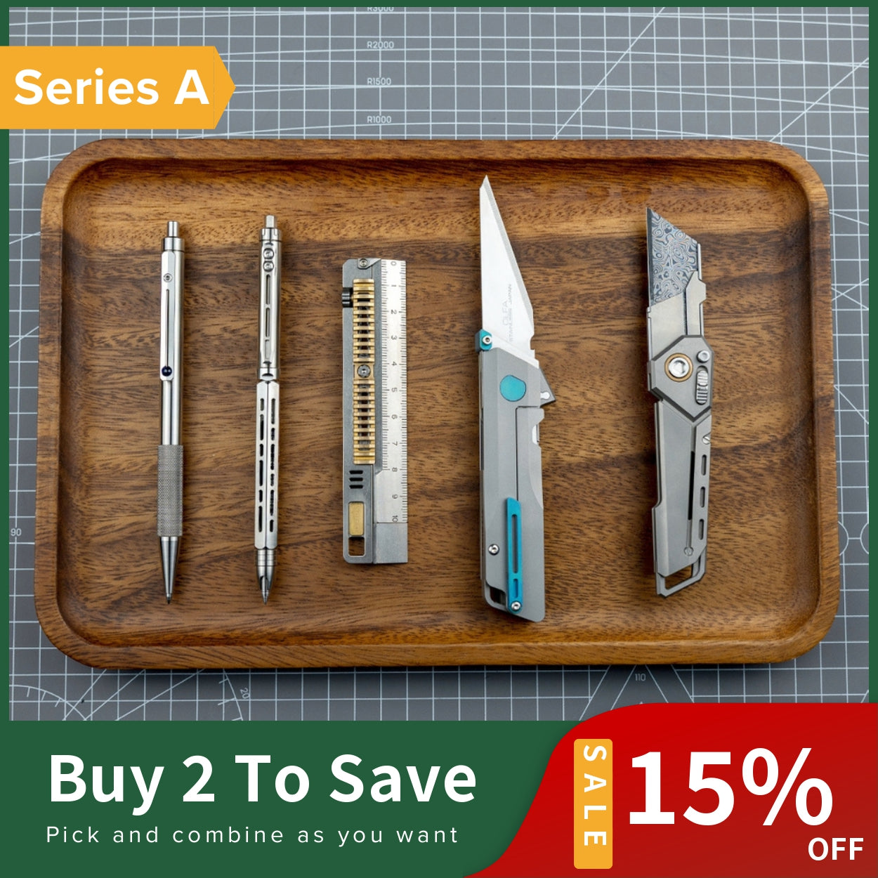 【15% OFF】Mix & Match Titanium EDC Gears Combo