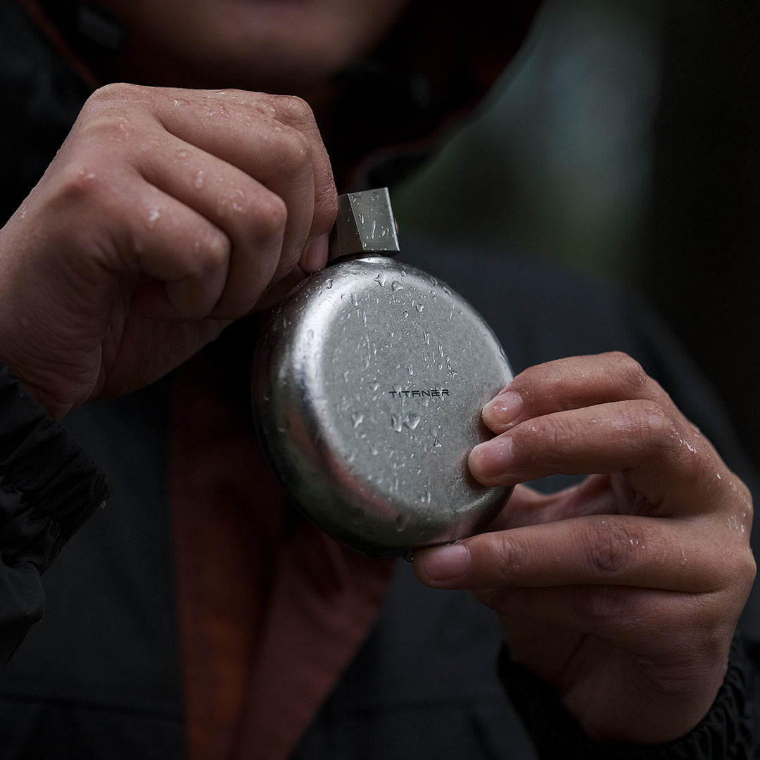 World Premiere Colored Titanium Hip Flask