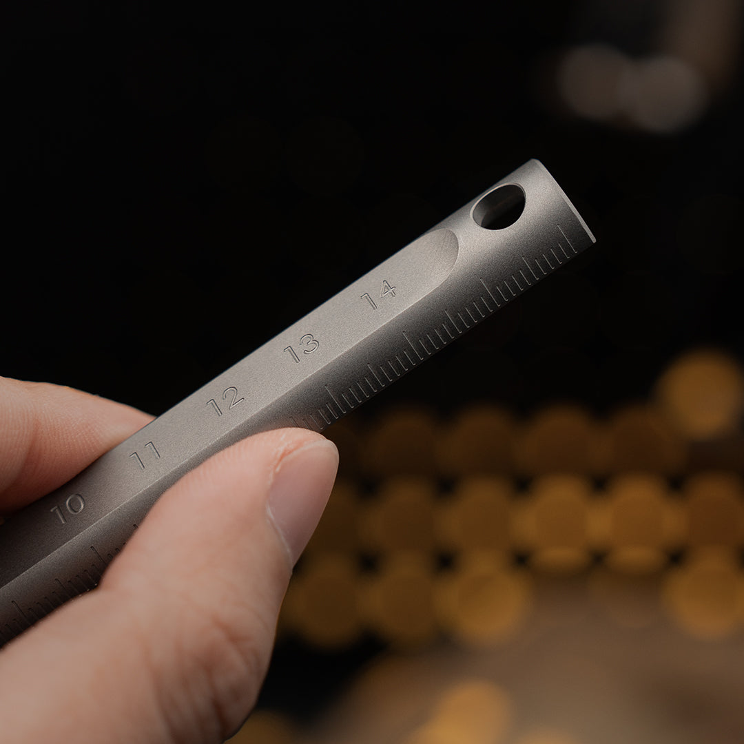 Titanium Arc Metric Ruler