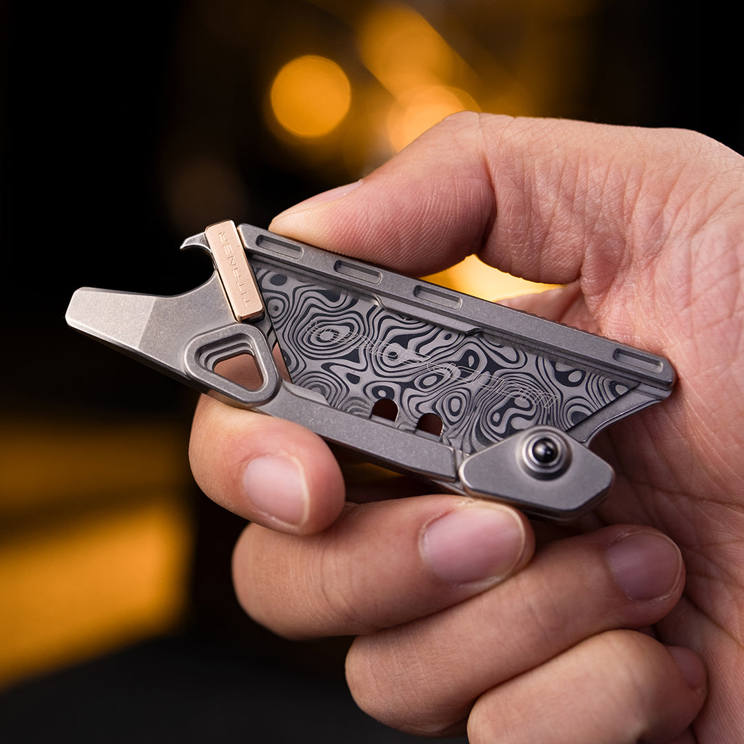 Cuchillo portátil múltiple de seguridad de titanio