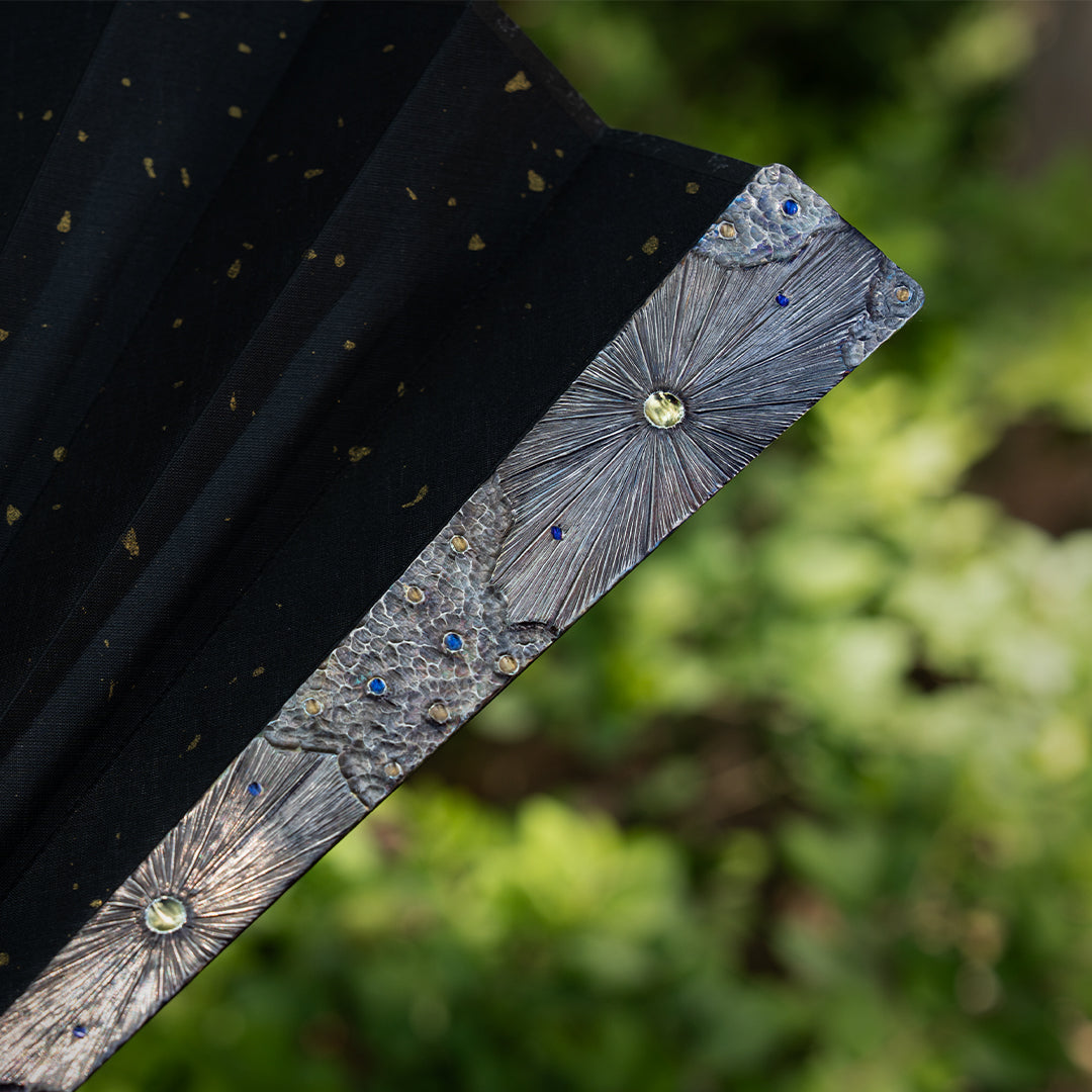BuRan: Obsidian Meteor Titanium Folding Fan