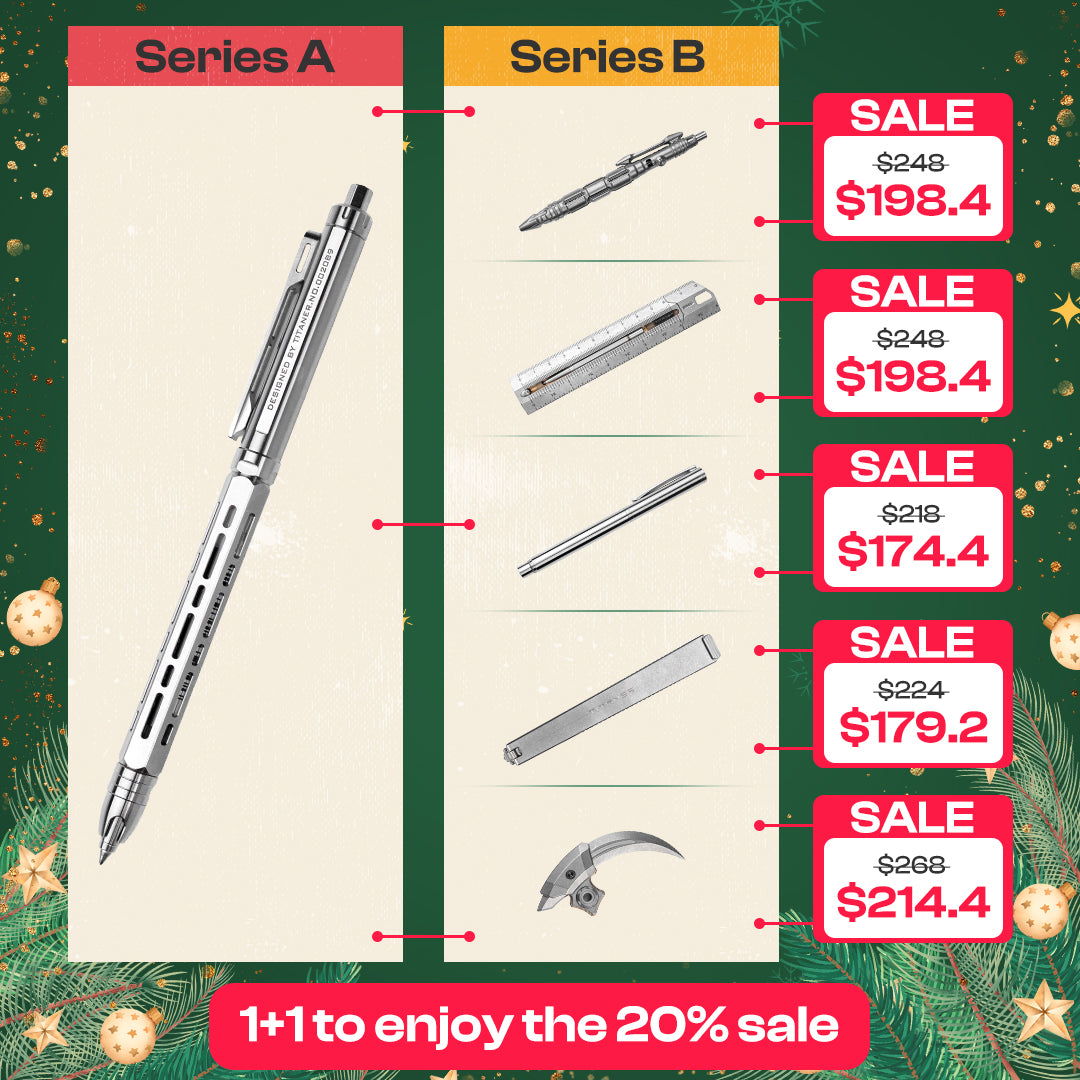 【20% OFF】Mix & Match Titanium EDC Gears Combo Pro