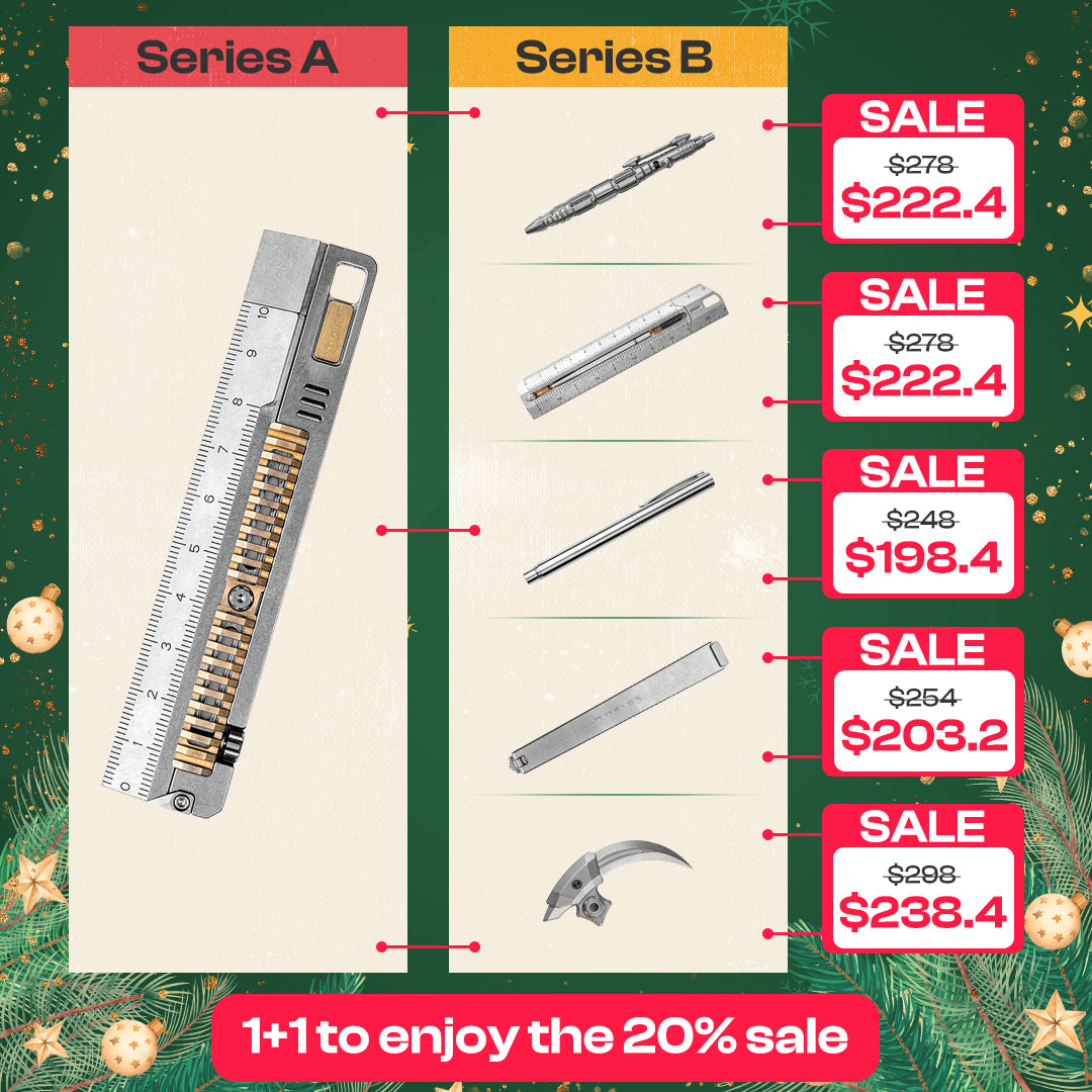 【20% OFF】Mix & Match Titanium EDC Gears Combo Pro
