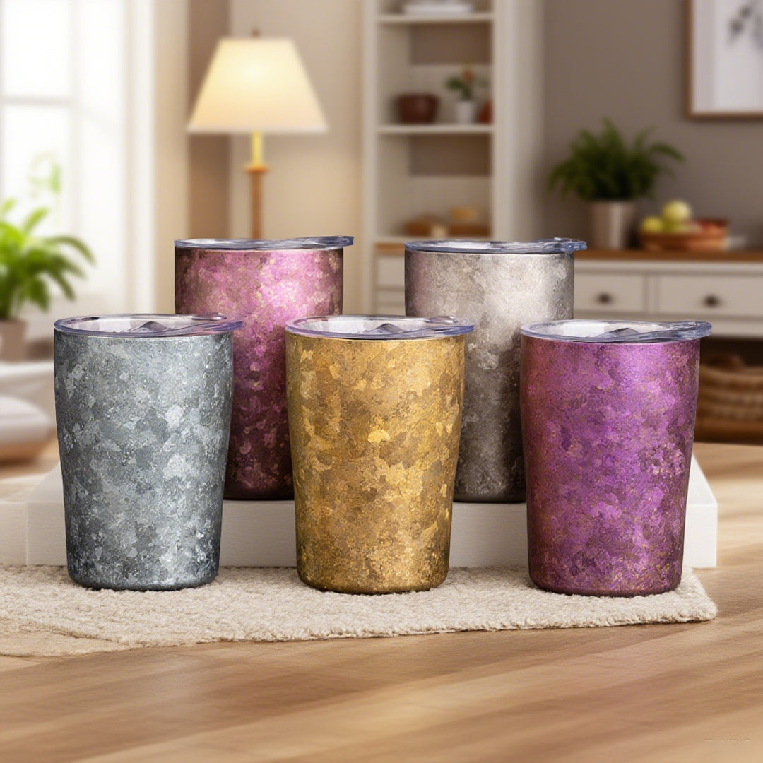 Ice Crystal Titanium Double-Wall Cups