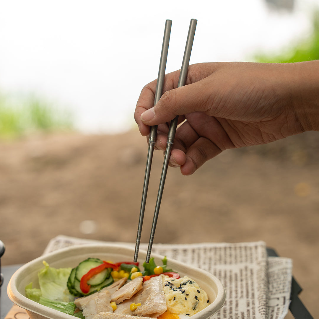 Titanium Foldable Chopsticks Grey(Style B)