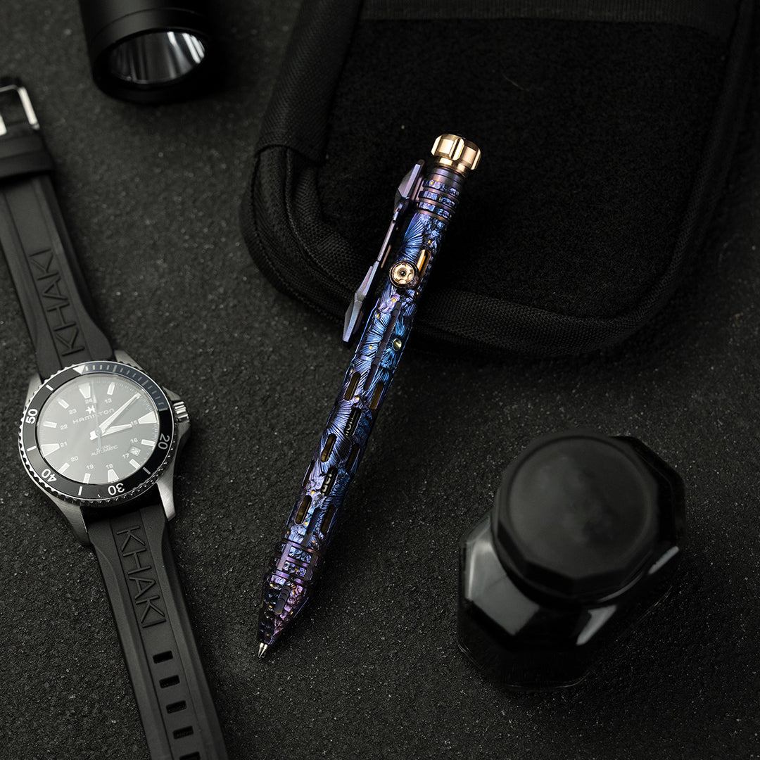 Blue Meteor: Titanium Tactical Bolt-Action Pen【Limited 50 Pcs】