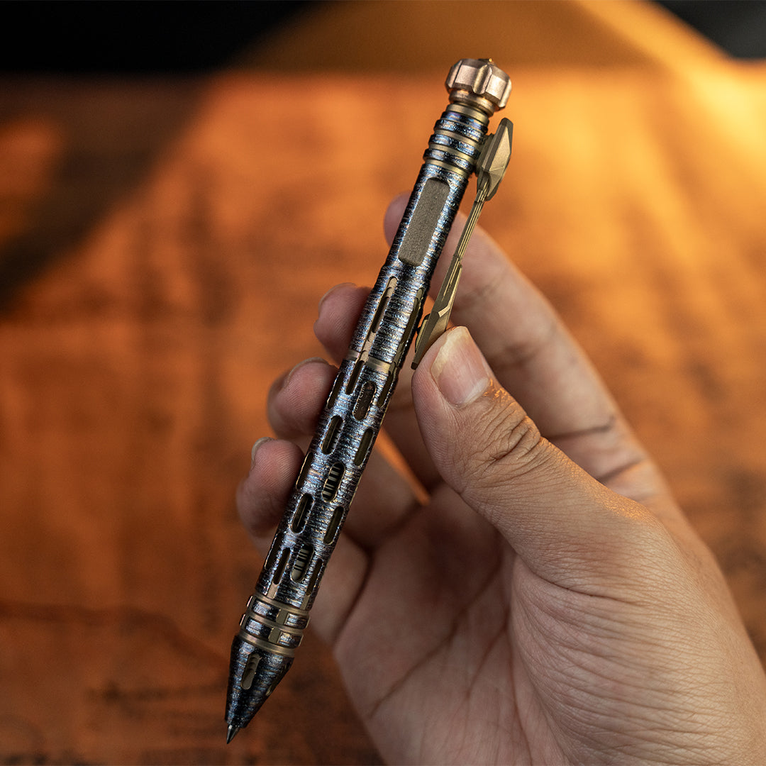 Luminous Falling: Titanium Tactical Bolt-Action Pen【Limited 10 Pcs】