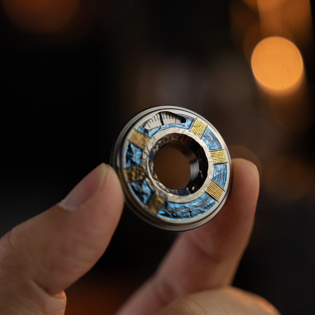 Blue Steel : Titanium Hand Carved Measure Ring 2.0 【Limited 10 Pcs】