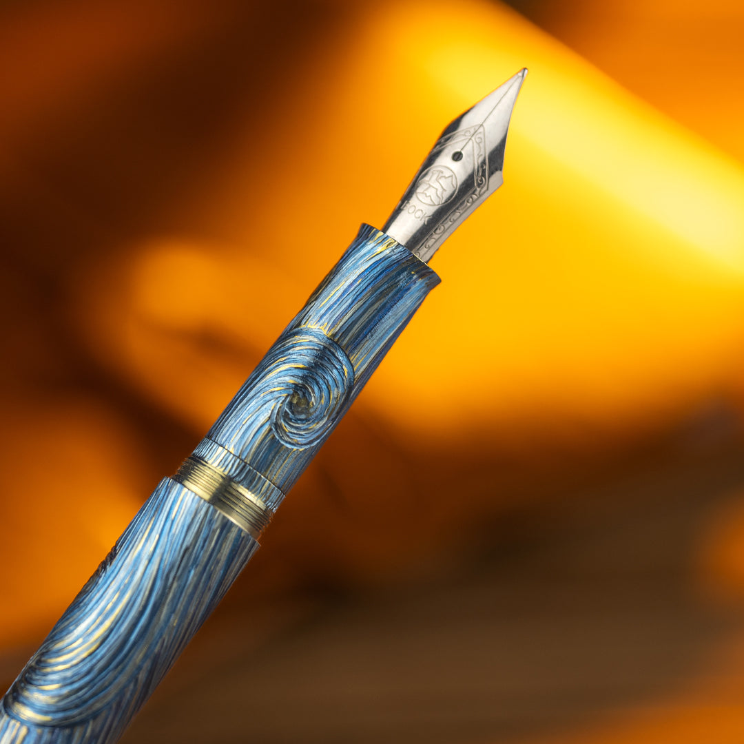 Hand-Carved Titanium Fountain Pen
