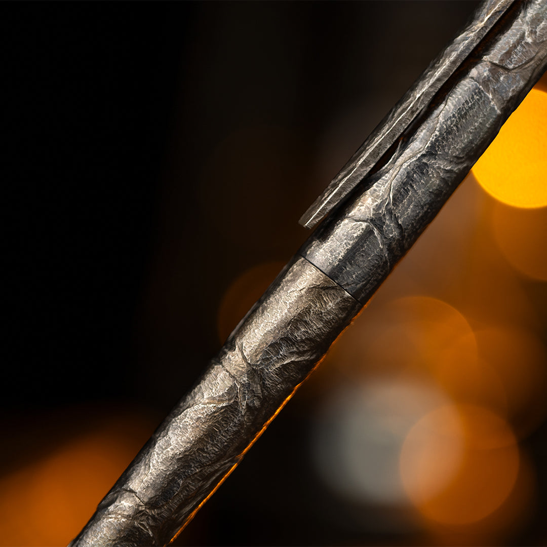 Stone-Sculpted Titanium Tactical Ballpoint Pen