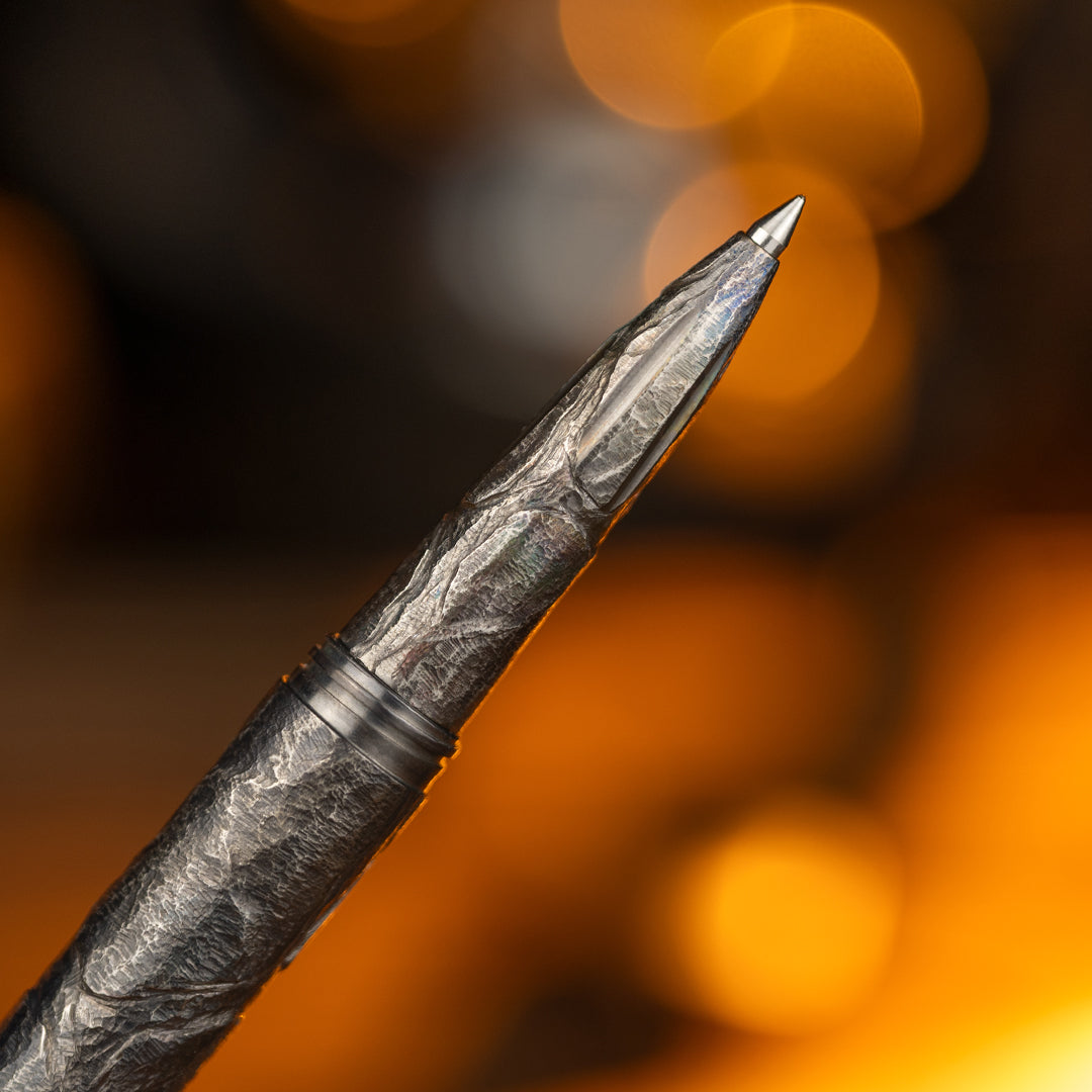 Stone-Sculpted Titanium Tactical Ballpoint Pen