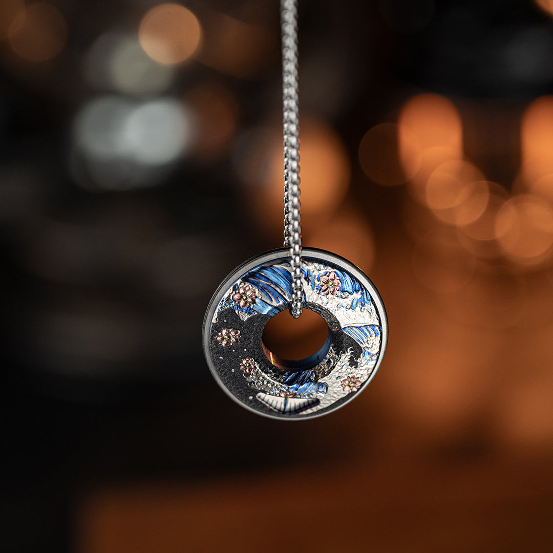 Ti-Blooms: Titanium Hand Curved Ukiyo Wave Measure Ring 2.0 【Limited 20 Pcs】